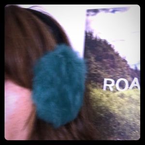 Turquoise Rabbit Fur Ear Muffs